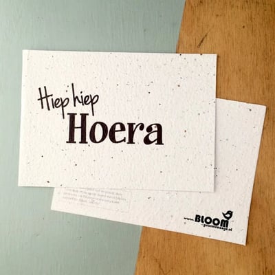 Bloom Your Message Bloeikaart Wildbloemen - Hiep Hiep Hoera