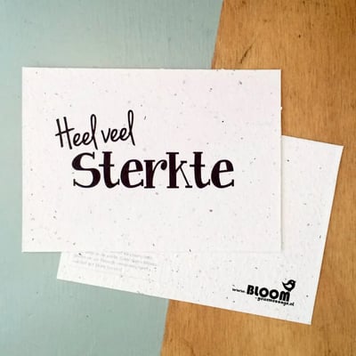 Bloom Your Message Bloeikaart Wildbloemen - Heel Veel Sterkte