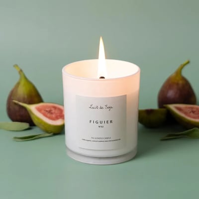 Lait de Soja Geurkaars - Figuier met vlam