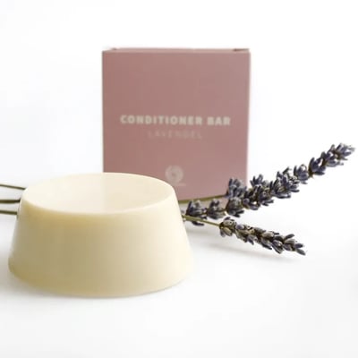 Shampoobars conditioner bar lavendel met verpakking