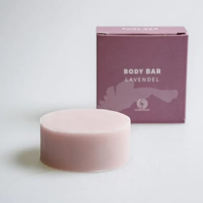 Shampoobars body bar lavendel met verpakking