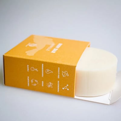 Shampoobars body bar vanille met verpakking