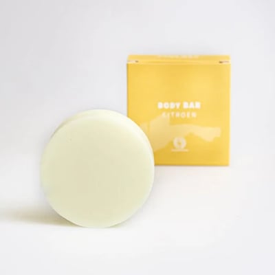 Shampoobars body bar citroen met verpakking