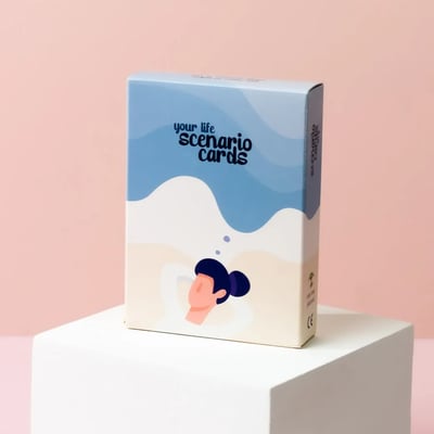 Scenario Cards Gesprekskaarten Persoonlijke Ontwikkeling Your Life (52 kaarten) voorkant doosje