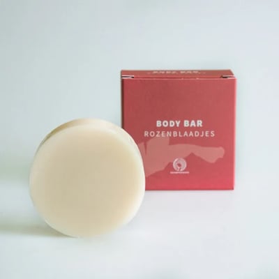 Shampoobars body bar rozenblaadjes met verpakking