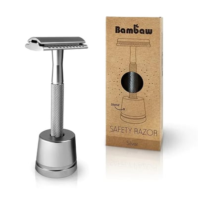Bambaw Metalen Safety Razor met Standaard