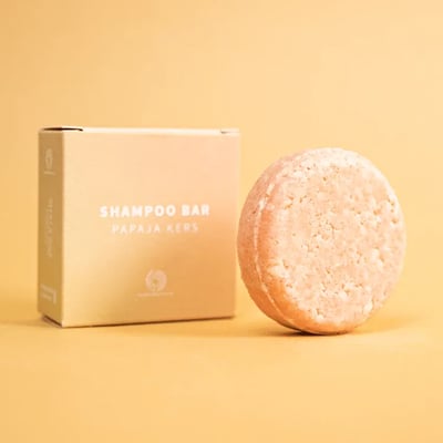 Shampoobars shampoo bar papaja kers met verpakking